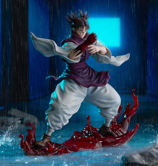 Action figure in dynamic pose with red energy effects on a dark background JUJUTSU KAISEN Choso Authentic SEGA FIGURIZMα Prize Figure – Flowing Red Scale: Stack Edition Blood Manipulation Combat Statue side