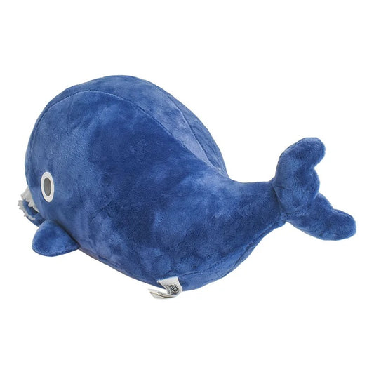 Blue plush whale toy on a white background One Piece: Island Whale Laboon Authentic 25cm Premium Plush Figure