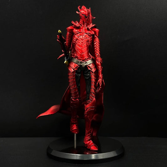 Red fantasy figure on a black background Solo Leveling Bloodred Knight Igris Premium 24cm PVC Statue – Job Change Quest Dungeon Boss Edition Crimson Armor Collectible Model front