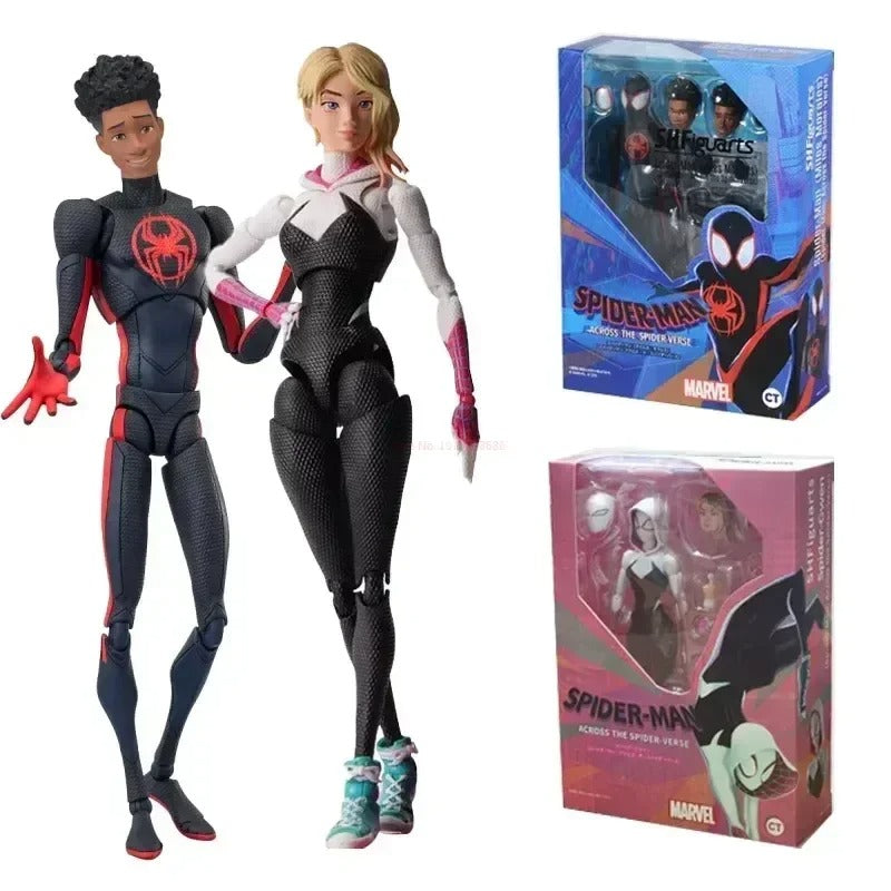 Spider-Man: Across The Spider-Verse 1/12 Scale Collectible Action Figures by CT Toys duo boxes