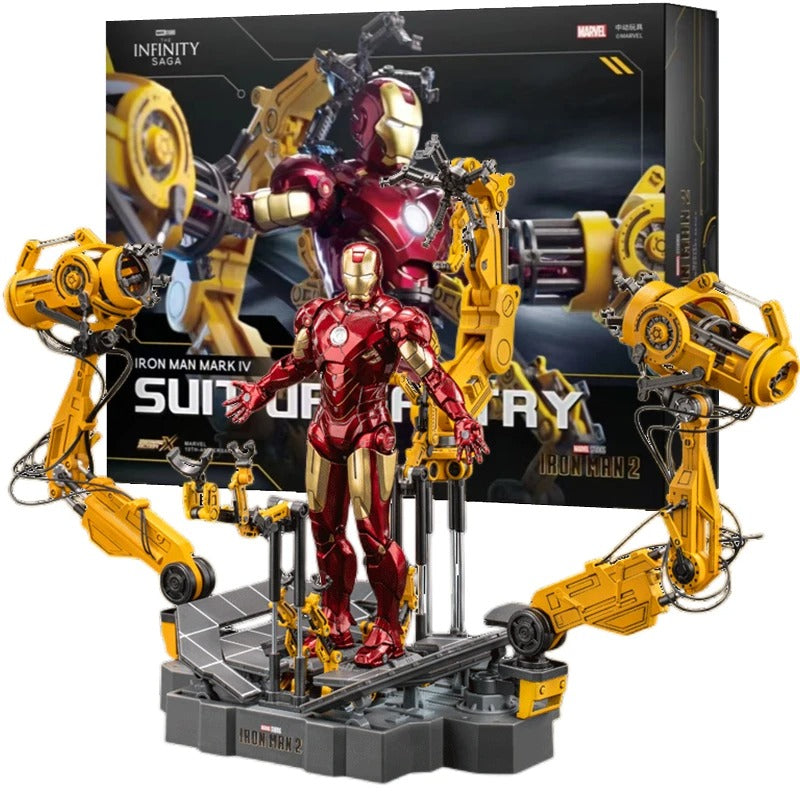 Marvel Studios Iron Man Mark IV & Interactive Suit-Up Gantry (Iron Man 2 Edition) 1/10 Scale Premium Deluxe Box Set by ZD Toys