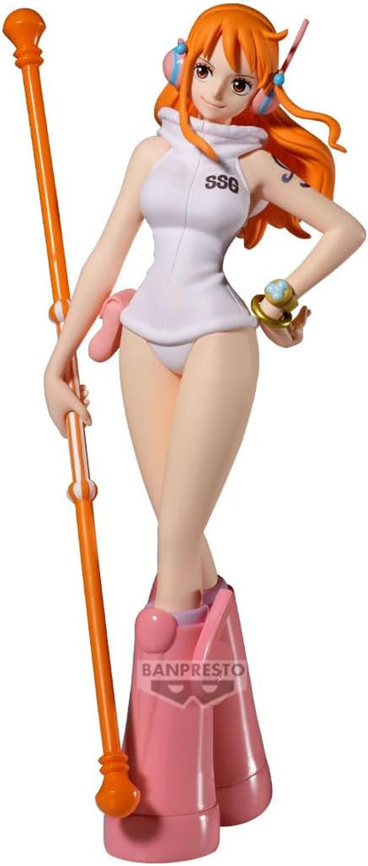 One Piece: Nami (Future Island Egghead Ver.) The Shukko Authentic 16cm PVC Exhibition Scale Statue by Banpresto