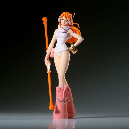 One Piece: Nami (Future Island Egghead Ver.) The Shukko Authentic 16cm PVC Exhibition Scale Statue by Banpresto