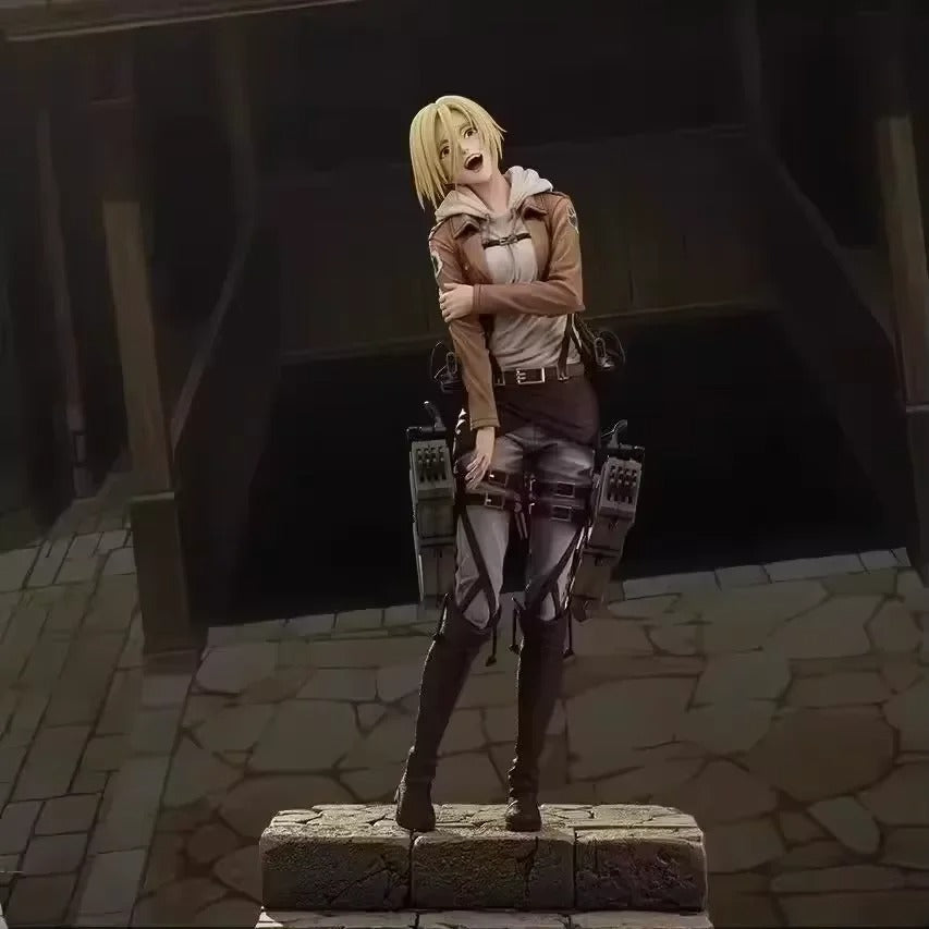 Figurine of a character in a stylized setting with dark background Attack on Titan: Annie Leonhart (Scout Regiment Veteran Edition) 28cm Premium Anime Scale Figure Statue