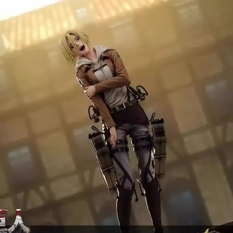 Animated character with a backpack in an urban setting Attack on Titan: Annie Leonhart (Scout Regiment Veteran Edition) 28cm Premium Anime Scale Figure Statue 