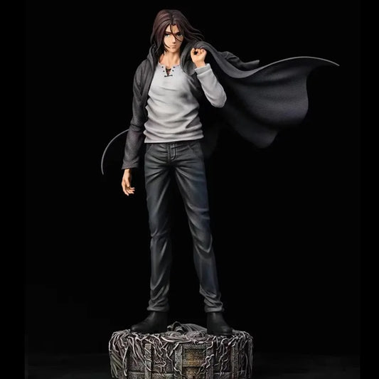 Statue of a character with a cape on a dark background Attack on Titan: Eren Jaeger (The Jaegerist Leader / Final Season) 30cm Premium Scale Figure Statue by Herz Studio