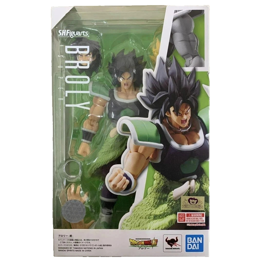 S.H. Figuarts Broly action figure packaging with Bandai logo Bandai S.H.Figuarts Dragon Ball Super: Broly -Super- Authentic Premium Action Figure