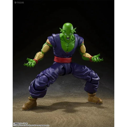Action figure of a character in a dynamic pose on a dark background Bandai S.H.Figuarts Dragon Ball Super: Super Hero Piccolo Authentic Premium Action Figure