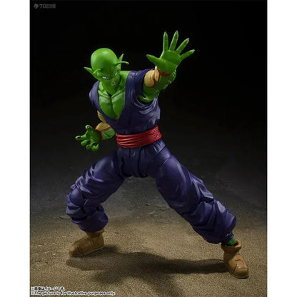 Action figure of a character in a dynamic pose on a dark background Bandai S.H.Figuarts Dragon Ball Super: Super Hero Piccolo Authentic Premium Action Figure 2