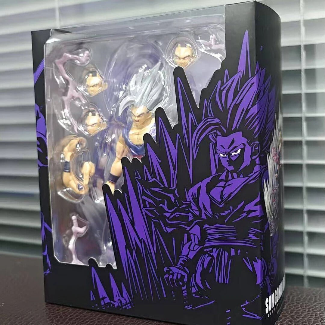Action figure packaging with a character in a purple and black costume. Bandai S.H.Figuarts Dragon Ball Super: Super Hero Son Gohan Beast Authentic Premium Event Exclusive Action Figure 
