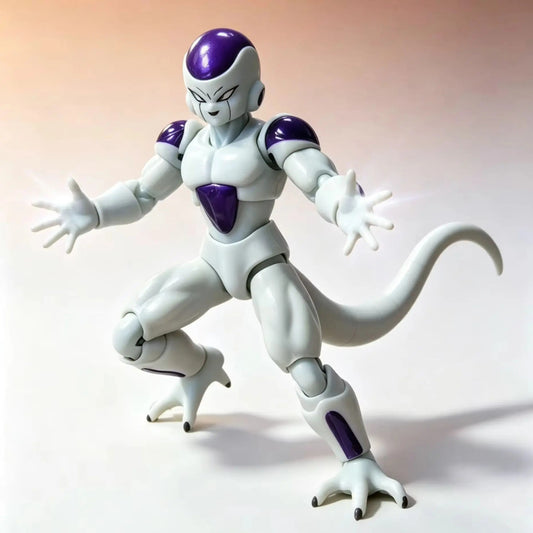 Action figure with white and purple design on a gradient background Bandai S.H.Figuarts Dragon Ball Z: Final Form Frieza Authentic 14cm Premium Action Figure