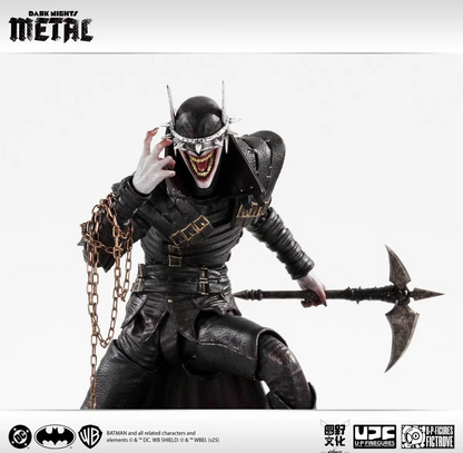 Dark Nights Metal action figure with armor and weapon on a white background Batman: Arkham Knight (Soldier Warrior Edition) 1/12 Scale Premium Action Figures by LPZZ