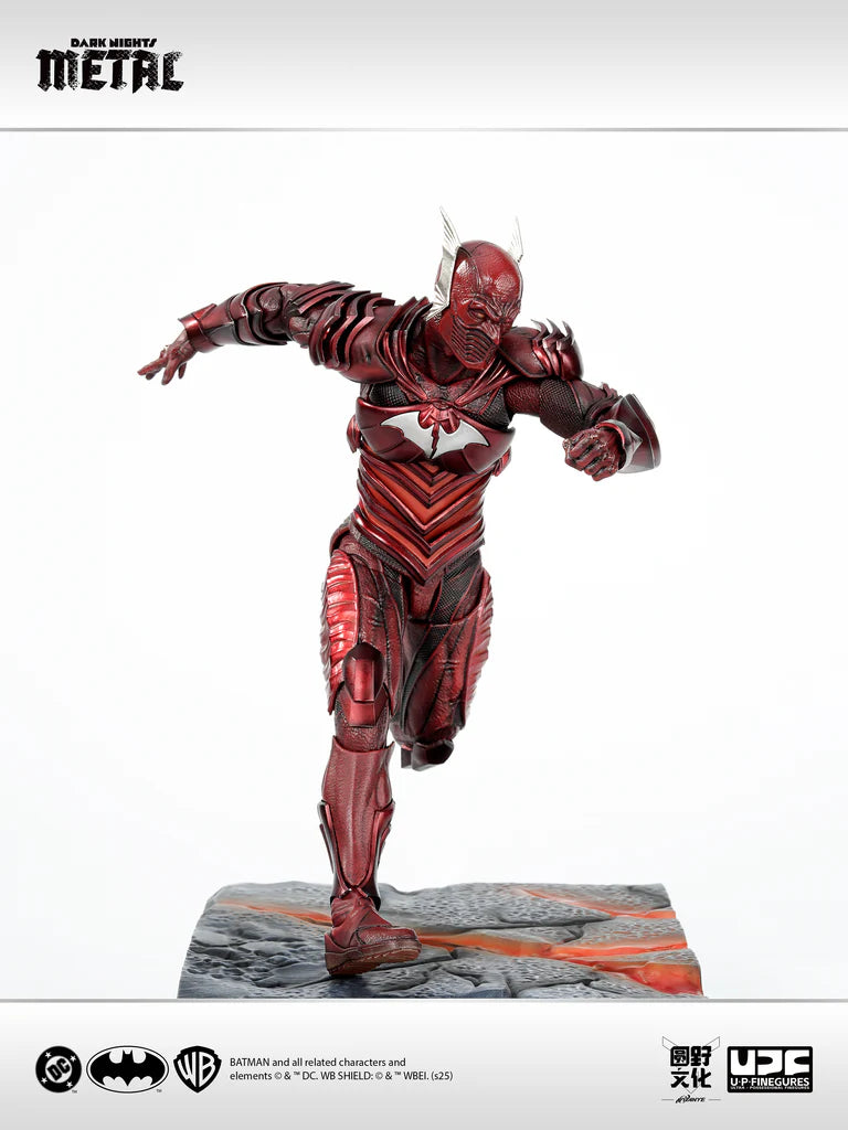 Superhero figure in red and black costume on a white background with 'Dark Horse Metal' branding. Batman: Arkham Knight (Soldier Warrior Edition) 1/12 Scale Premium Action Figures by LPZZ