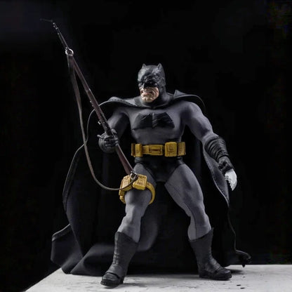 Batman action figure holding a spear on a dark background Batman: The Dark Knight Returns "Night Ranger" Collectible Action Figure by Joy Man Toys (JM004)