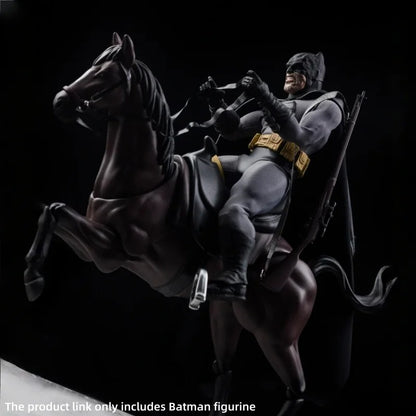 Batman figurine on a horse against a dark background Batman: The Dark Knight Returns "Night Ranger" Collectible Action Figure by Joy Man Toys (JM004)