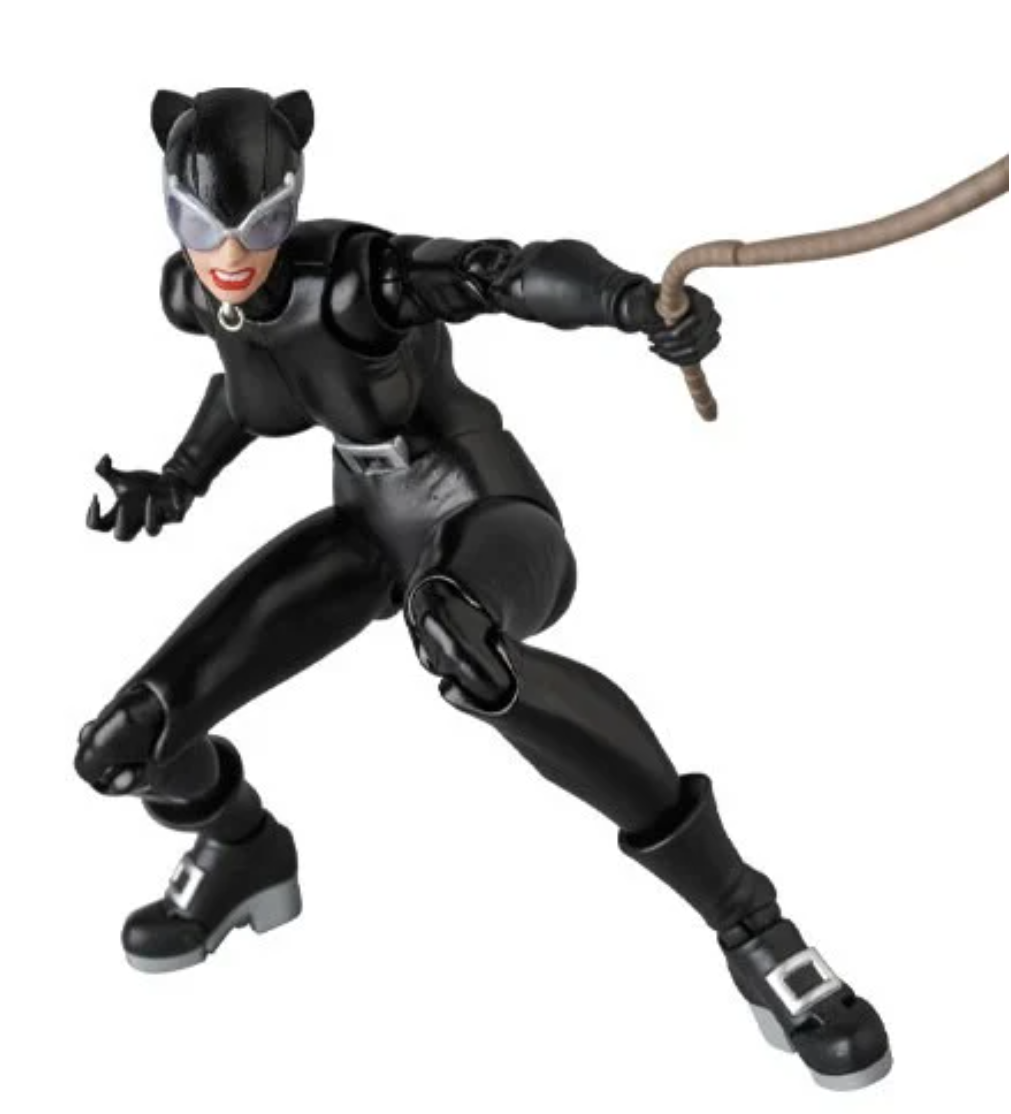 Catwoman action figure in black costume with a white background Catwoman: Hush Edition (No. 123) 1/12 Scale Collectible Action Figure