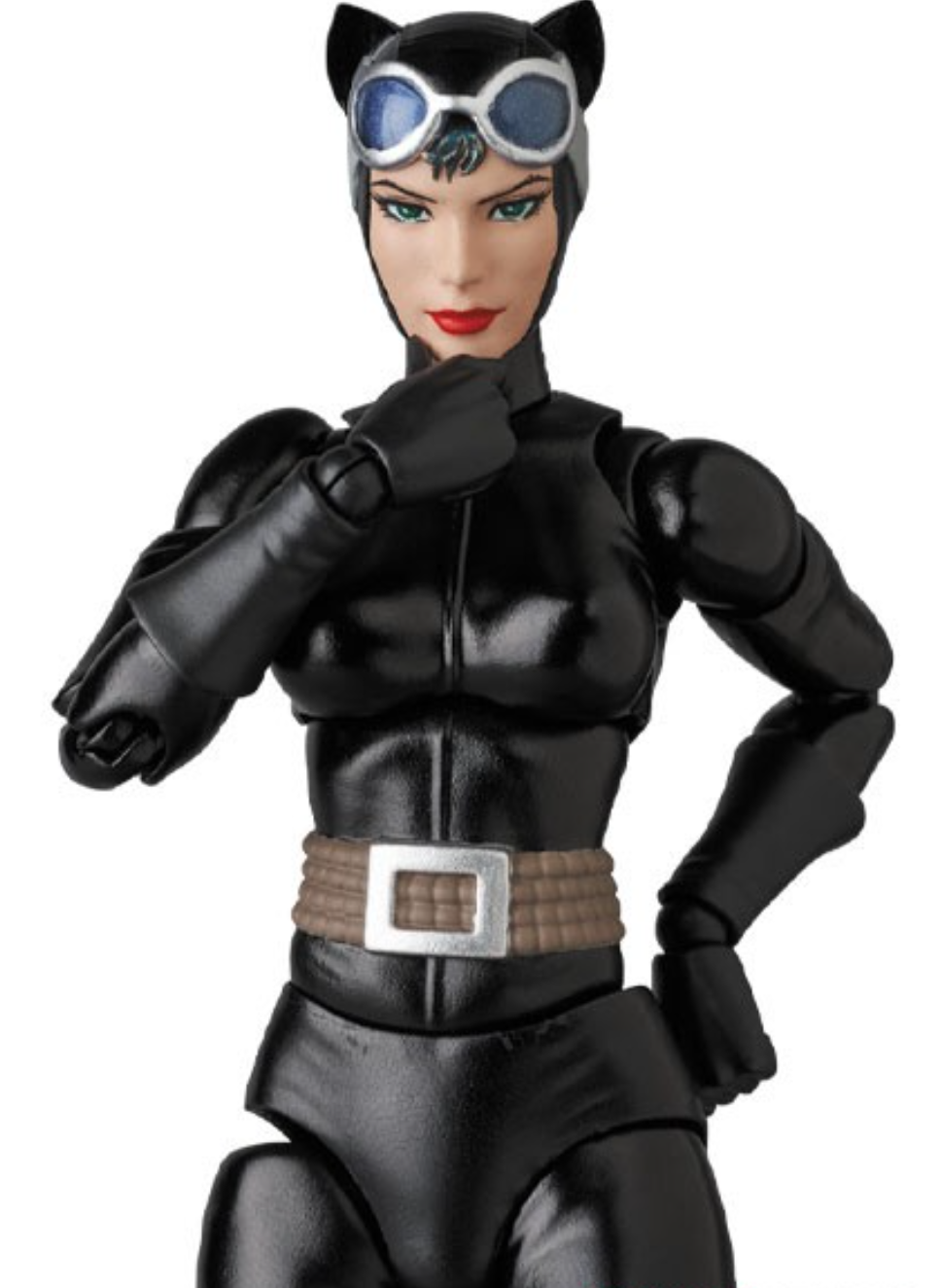 Catwoman action figure in black costume with helmet on a white background Catwoman: Hush Edition (No. 123) 1/12 Scale Collectible Action Figure