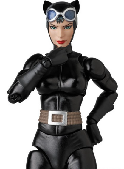 Catwoman action figure in black costume with helmet on a white background Catwoman: Hush Edition (No. 123) 1/12 Scale Collectible Action Figure