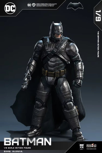 Batman action figure with detailed armor on a dark background DC Comics Armored Batman (Batman v Superman Edition) 1/9 Scale Premium Action Figure by FondJoy