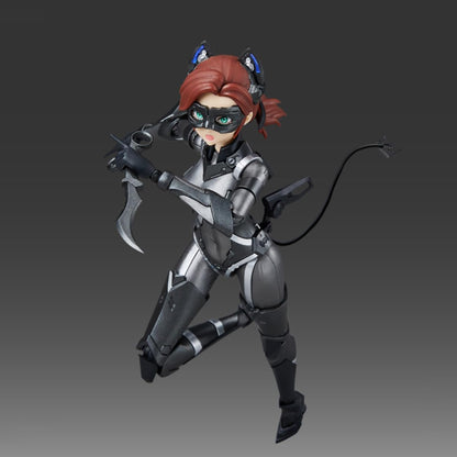 Animated character in a futuristic suit with a bow on a gradient background DC Comics Catwoman & Bat-Pod (DC-02) 1/10 Scale Mecha-Girl Model Kit by MS General 