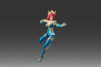 Action figure in blue and gold costume on a gray background DC Comics Mera (DC-04) 1/10 Scale Mecha-Girl Model Kit by MS General