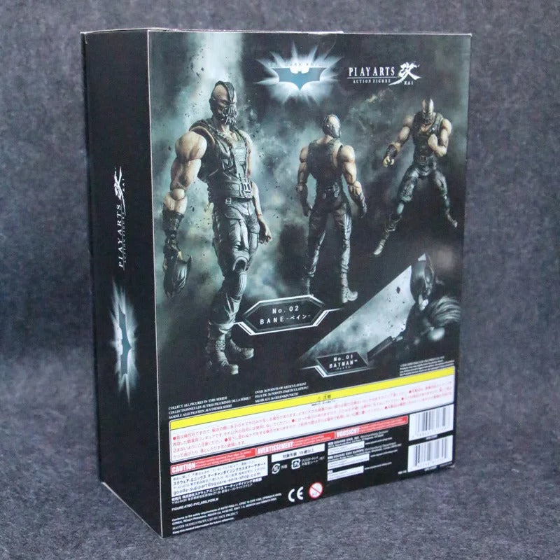 Box of a Play Arts Kai figure with multiple poses on a dark background DC Comics The Dark Knight Rises: Bane Play Arts Kai 26cm Premium Action Figure by Square Enix