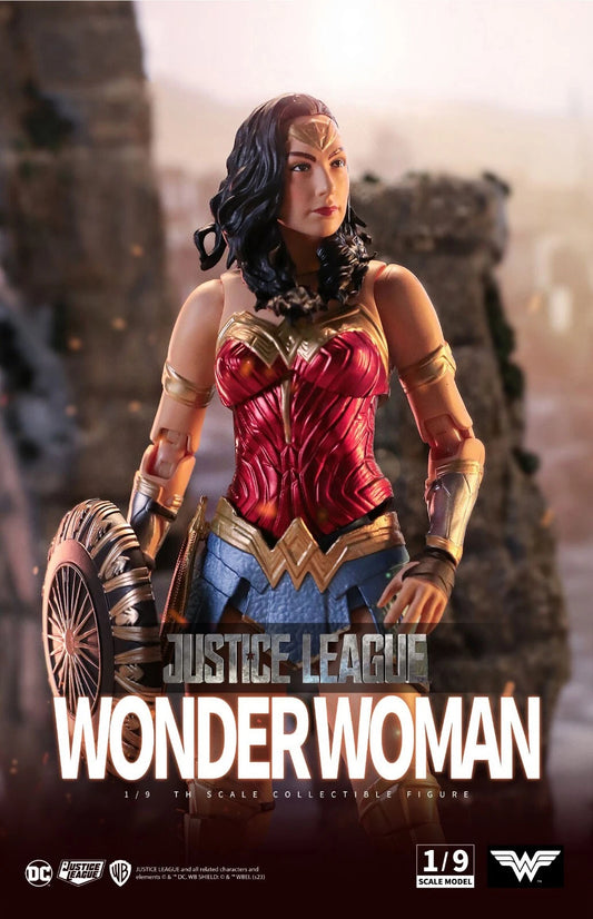 Collectible figure of Wonder Woman from Justice League series with detailed costume and accessories. DC Comics Wonder Woman (Justice League Series) 1/9 Scale Premium Action Figure by FondJoy
