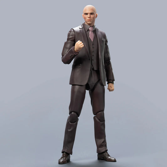 Action figure in a brown suit on a gray background DC Studios Lex Luthor (The Mastermind Edition) 1/9 Scale Premium Action Figure by FondJoy