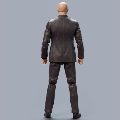 Action figure wearing a brown leather outfit on a gray background DC Studios Lex Luthor (The Mastermind Edition) 1/9 Scale Premium Action Figure by FondJoy
