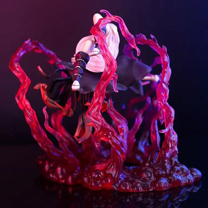 Figurine with red and black energy effects on a dark background Demon Slayer: Kimetsu no Yaiba Nezuko Kamado Authentic 16cm PVC Figure – Blood Demon Art Exploding Blood Special Edition 3