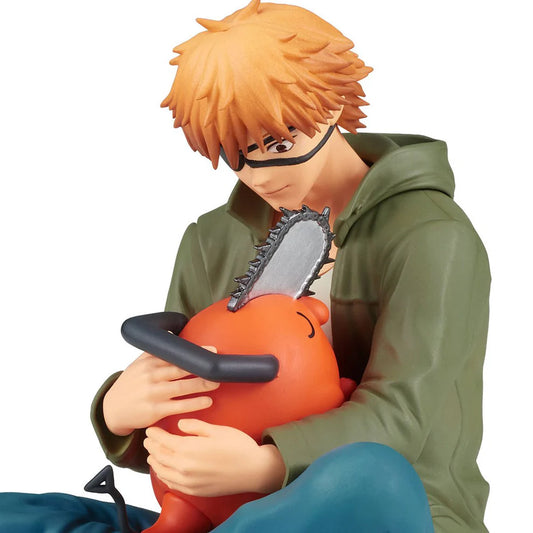 Chainsaw Man Denji & Pochita Authentic Break Time Collection Vol.1 Fixed-Pose Relaxing Statue by Bandai Banpresto