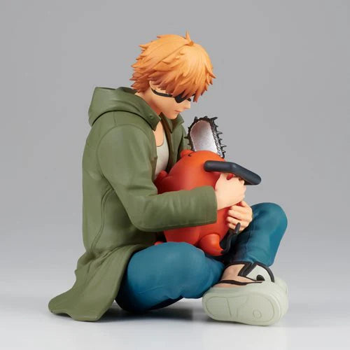 Chainsaw Man Denji & Pochita Authentic Break Time Collection Vol.1 Fixed-Pose Relaxing Statue by Bandai Banpresto