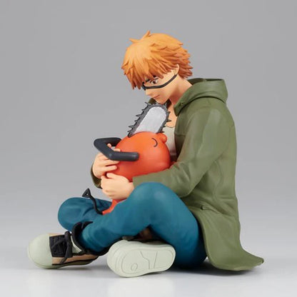 Chainsaw Man Denji & Pochita Authentic Break Time Collection Vol.1 Fixed-Pose Relaxing Statue by Bandai Banpresto