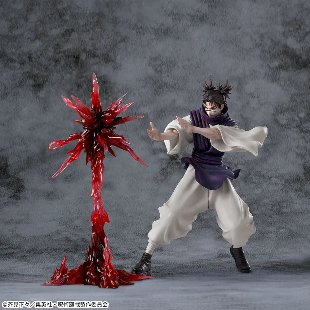 Action figure of a character with a red, spiky object on a white background JUJUTSU KAISEN Choso Authentic SEGA Luminasta Prize Figure – Culling Game Arc Supernova Edition Blood Manipulation Statue