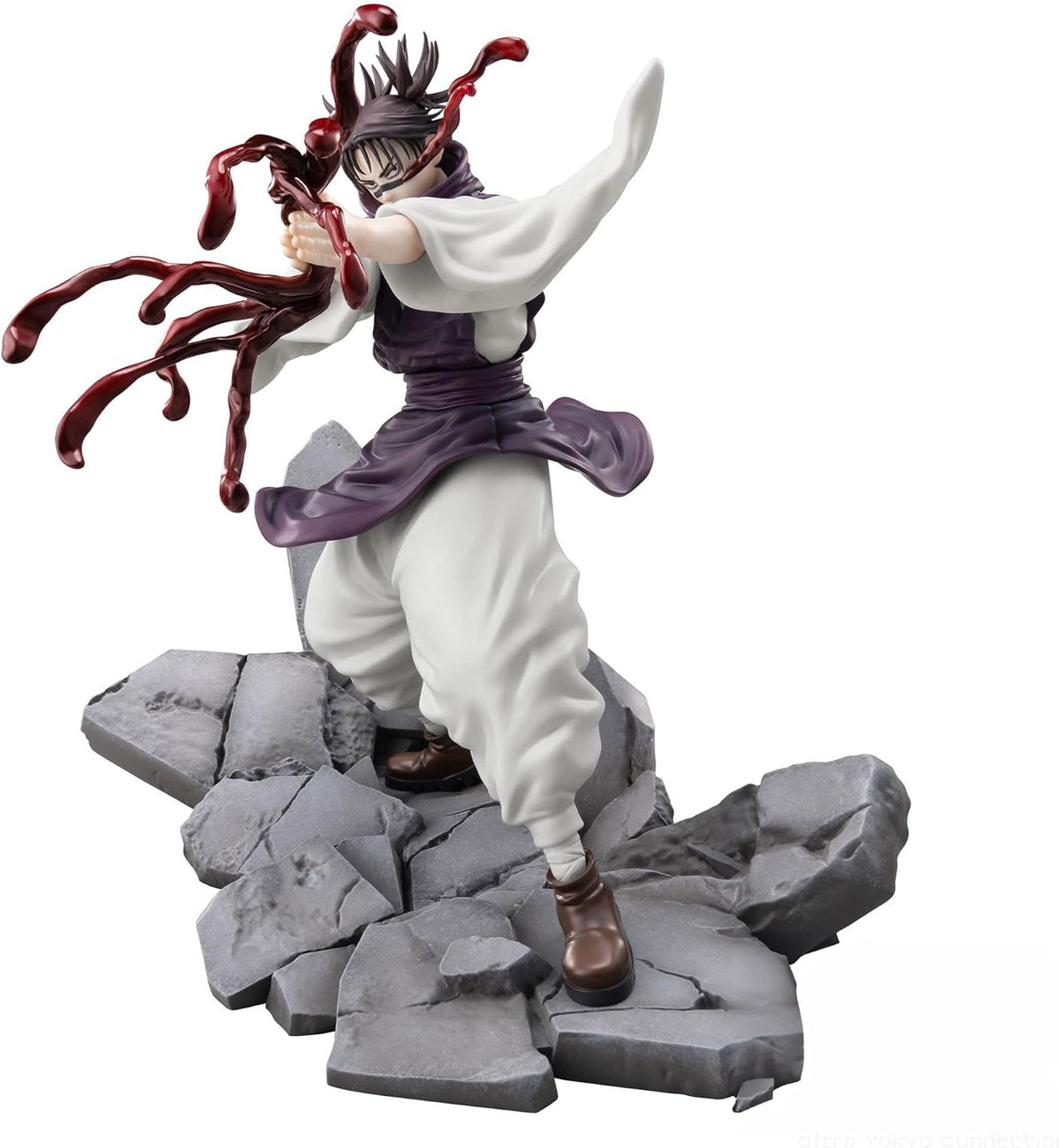 Figurine of a character with red hair and a white outfit on a rocky base JUJUTSU KAISEN Choso Authentic SEGA Luminasta Prize Figure – Shibuya Incident Arc Piercing Blood Edition Concrete Rubble Base Statue front