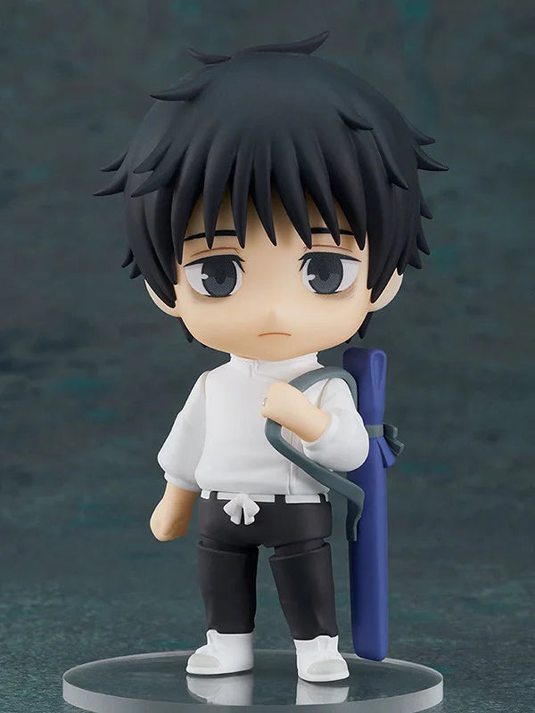 Anime character figurine with black hair and a white outfit on a dark background Jujutsu Kaisen 0 Nendoroid No. 1766 Yuta Okkotsu Authentic 10cm Chibi Action Figure – Special Grade Prequel Protagonist Edition