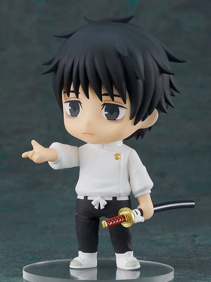 Action figure of a character in a white outfit with a sword on a dark background Jujutsu Kaisen 0 Nendoroid No. 1766 Yuta Okkotsu Authentic 10cm Chibi Action Figure – Special Grade Prequel Protagonist Edition