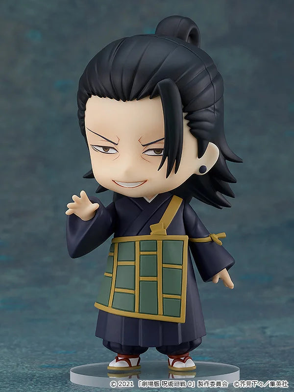 Figurine of a character in traditional attire with a dark background Jujutsu Kaisen 0 Nendoroid No. 1768 Suguru Geto Authentic 10cm Chibi Action Figure – Movie Prequel Special Grade Curse User Edition