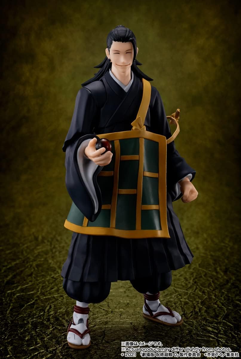 Figurine of a character in traditional attire against a dark background Jujutsu Kaisen 0: The Movie S.H.Figuarts Suguru Geto Authentic 16cm Articulated Action Figure – Special Grade Curse User Edition