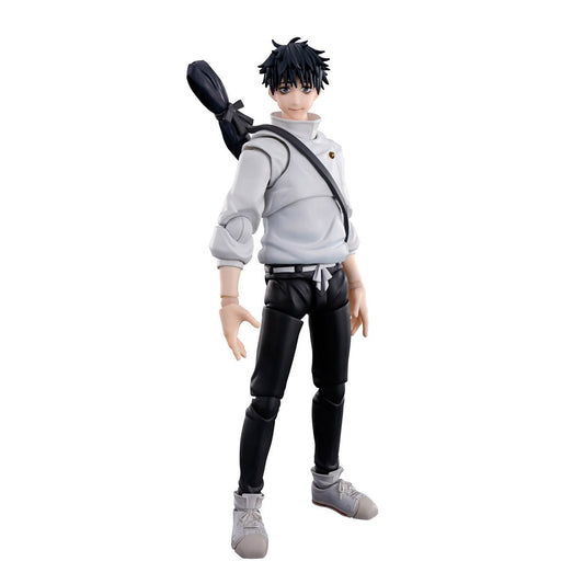 Action figure of a character in a gray outfit with black accents on a white background Jujutsu Kaisen 0: The Movie S.H.Figuarts Yuta Okkotsu Authentic 15cm Articulated Action Figure – Prequel Special Grade Edition
