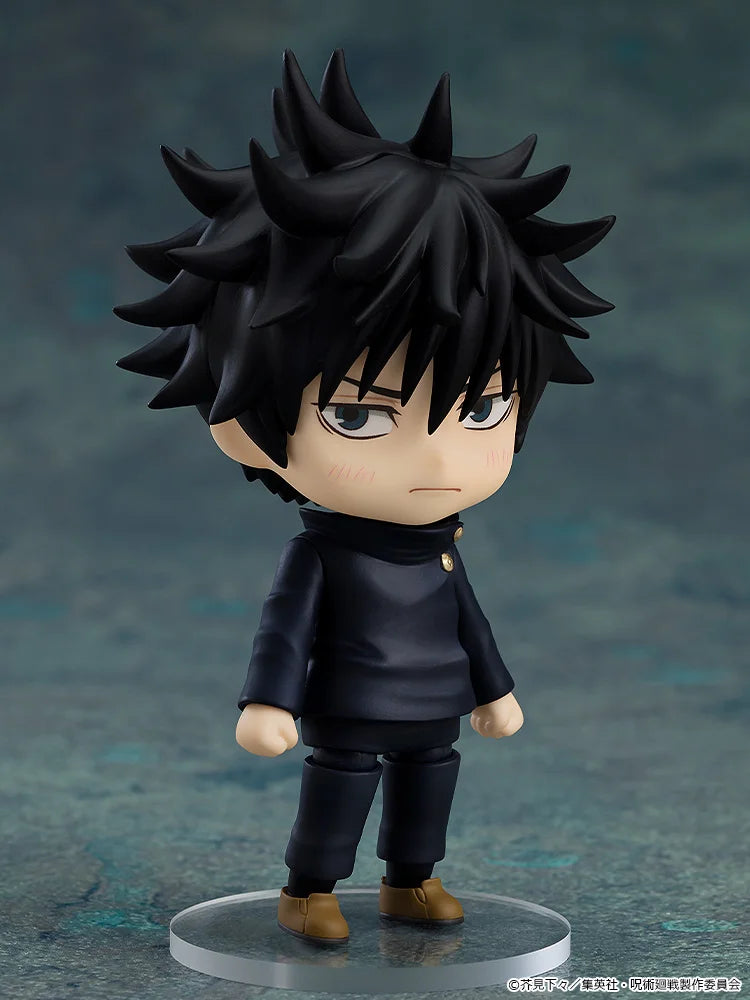 Small figurine with spiky black hair on a dark background Jujutsu Kaisen Nendoroid No. 1506 Nobara Kugisaki Authentic 10cm Chibi Action Figure – Straw Doll Technique Edition side