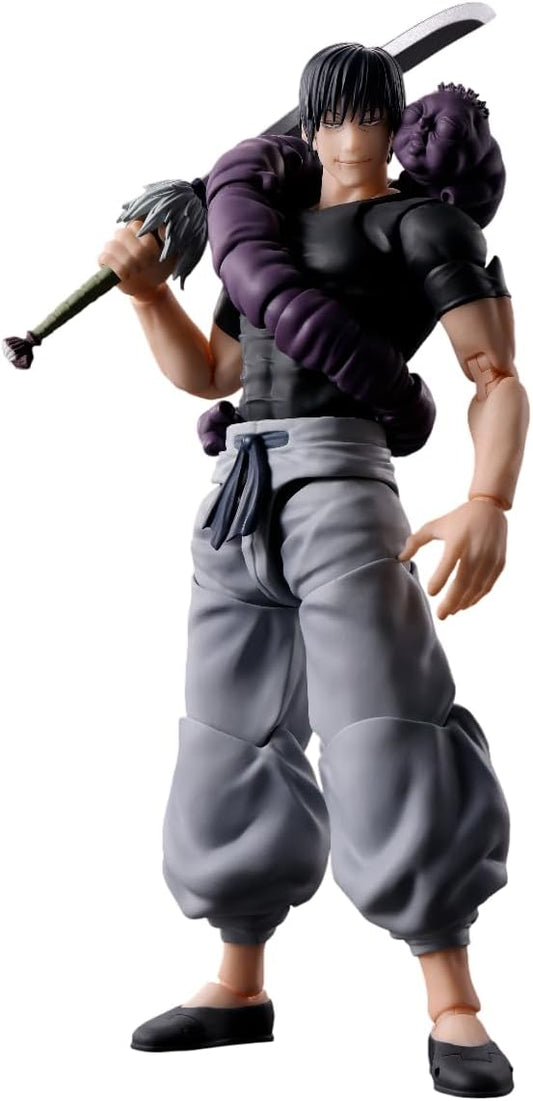 Action figure in a dynamic pose with a weapon on a white background Jujutsu Kaisen S.H.Figuarts Toji Fushiguro Authentic 15cm Articulated Action Figure – Sorcerer Killer Hidden Inventory Edition