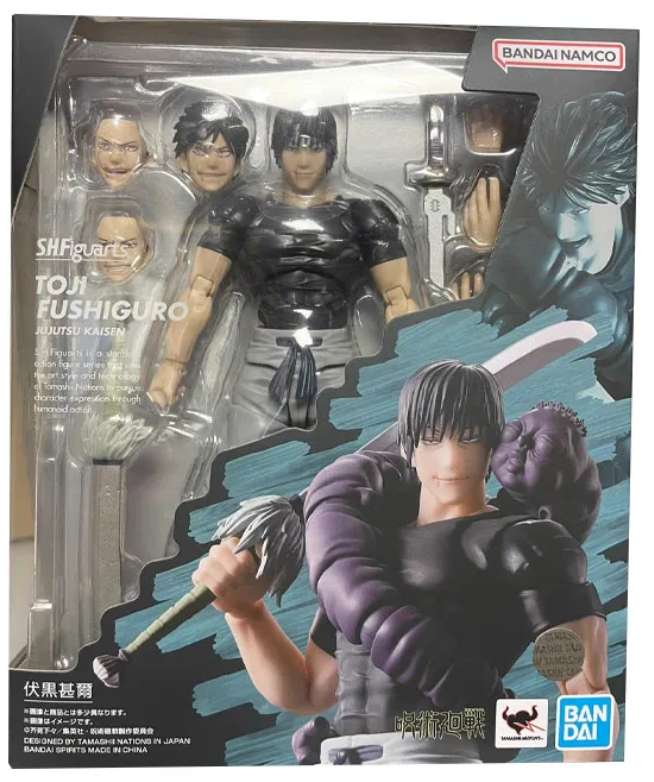 Action figure packaging with Bandai Namco branding Jujutsu Kaisen S.H.Figuarts Toji Fushiguro Authentic 15cm Articulated Action Figure – Sorcerer Killer Hidden Inventory Edition box