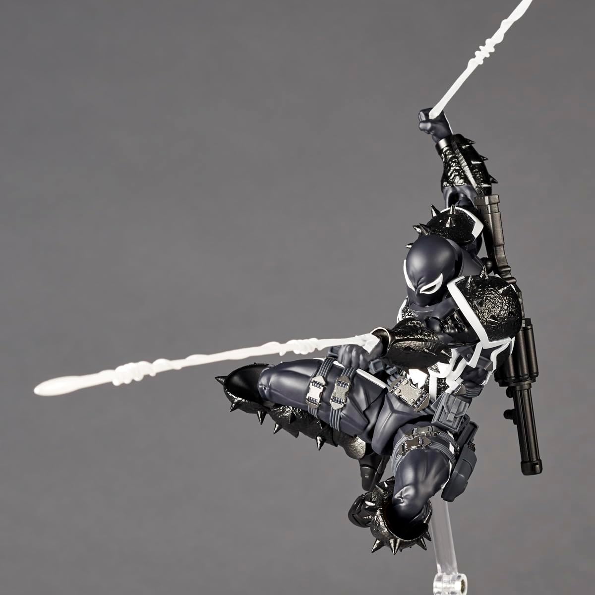 Black Panther action figure in a dynamic pose on a gray background Marvel Amazing Yamaguchi Revoltech Agent Venom Authentic Action Figure
