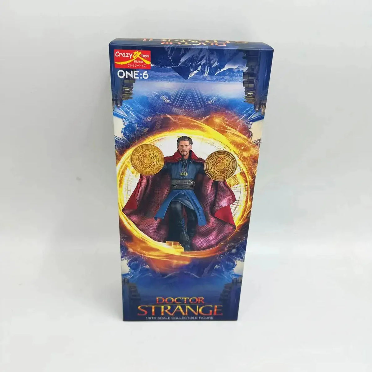 Boxed figure of Doctor Strange from the Marvel Cinematic Universe on a white background Marvel Doctor Strange (Sorcerer Supreme Edition) 28cm Premium Figure by Crazy Toys