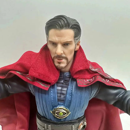 Action figure with red cape and blue outfit on a plain background Marvel Doctor Strange (Sorcerer Supreme Edition) 28cm Premium Figure by Crazy Toys