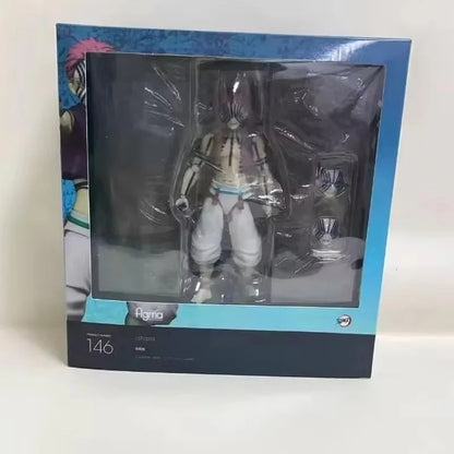 Action figure in packaging with visible branding on a white background Max Factory figma Demon Slayer: Kimetsu no Yaiba: Akaza Authentic Premium Articulated Action Figure – Upper Rank Three box
