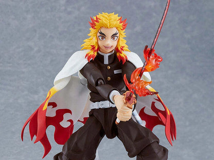 Max Factory figma Demon Slayer: Kimetsu no Yaiba: Kyojuro Rengoku Authentic Premium Articulated Action Figure – Flame Hashira Edition front