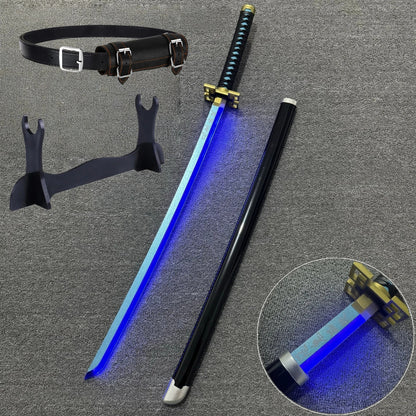 Demon Slayer 40-Inch Illuminated LED Bamboo Nichirin Katana Prop Replicas – Next-Gen USB-C Rechargeable Touch-Activated Cosplay & Display Series