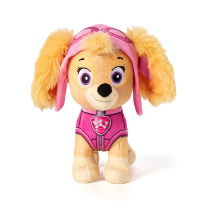 Plush toy with pink outfit and helmet on a white background Official PAW Patrol Cozy Bedtime 6-Pack Bundle – Classic Everyday Edition Premium Cotton Plush Set by Titantoons